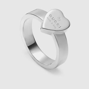 Gucci Silver Heart trademark Ring